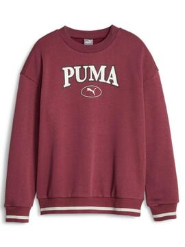 Sudadera Puma Squad Crew Granate Niña