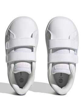 Zapatilla Adidas Grand Court Bco/Celeste Bebe