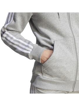 Chaqueta Adidas 3S Gris Mujer