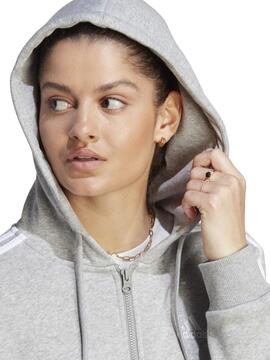 Chaqueta Adidas 3S Gris Mujer