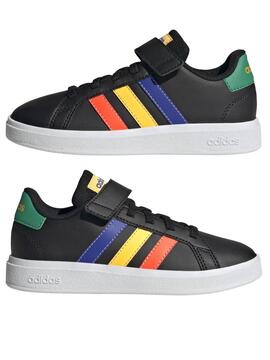 Zapatilla Adidas Grand Court Negro/Colores Unisex
