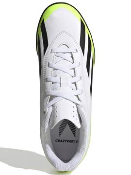 Bota Futbol Adidas Crazyfast Turf Bco/Amarillo