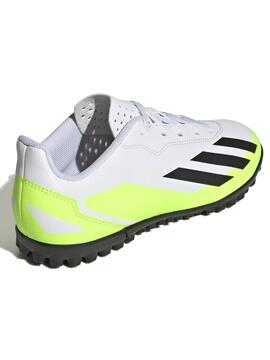Bota Futbol Adidas Crazyfast Turf Bco/Amarillo