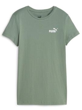 Camiseta Puma Embroidery Verde Mujer