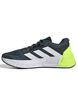Zapatilla Adidas Questar Verde/ Fosforito Hombre
