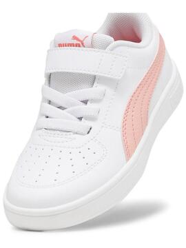 Zapatilla Puma Rickie Blanco Rosa Niña