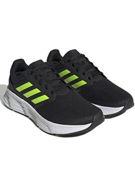 Zapatilla Adidas Galaxy 6 Negro/Fosforito Hombre