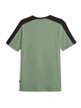 Camiseta Puma Tape Negro/Verde Hombre