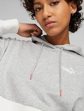 Sudadera Puma Gris Blanco Mujer