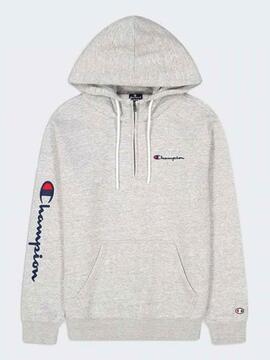 Sudadera Champion Media Cremallera Gris Hombre