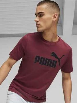 Camiseta Puma ESS Logo Granate Hombre