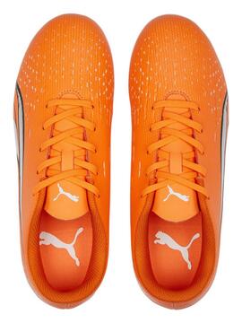 Bota Futbol Puma Ultra Play MG Naranja Niñ@