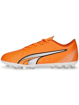 Bota Futbol Puma Ultra Play MG Naranja Niñ@
