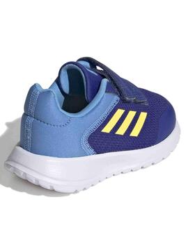 Zapatilla Adidas Tensaur Azul/Naranja Bebe