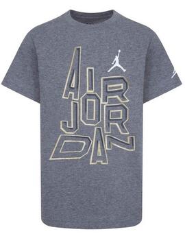 Camiseta Nike Air Jordan Gris Niño