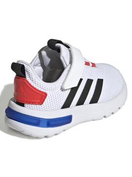 Zapatilla Adidas Racer Blanco Ngro Rojo Bebe