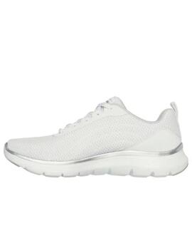 Zapatilla Skechers Flex Appeal W Blanco/Plata