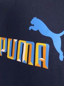 Camiseta Puma Daily M Marino/Naranja