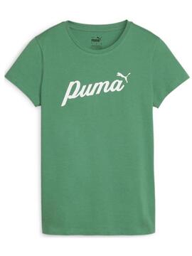 Camiseta Puma ESS Script W Verde