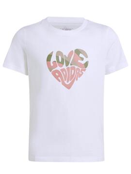 Camiseta Adidas Blanca Niña