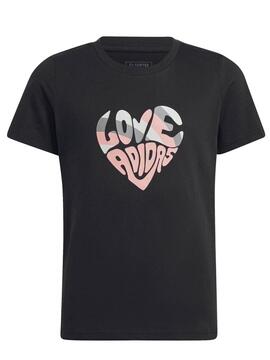 Camiseta Adidas Negra Niña