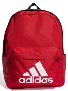 Mochila Adidas Roja Logo Blanco Unisex