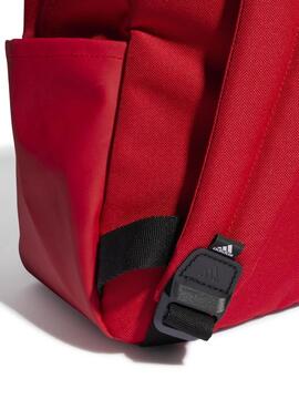 Mochila Adidas Roja Logo Blanco Unisex