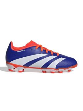 Bota Futbol Adidas Predator MG Azul/Naranja Jr