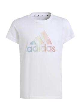 Camiseta Adidas Bos Blanco/Purpurina Jr