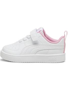 Zapatilla Puma Rickie Blanco Rosa Niña