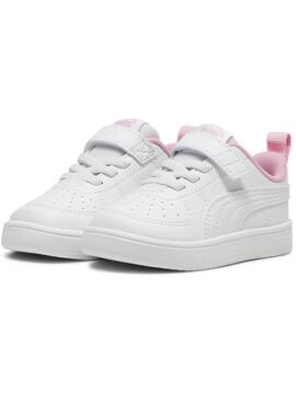 Zapatilla Puma Rickie Blanco Rosa Niña