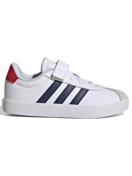 Zapatilla Adidas VL Court Blanco/Azul/Rojo Jr