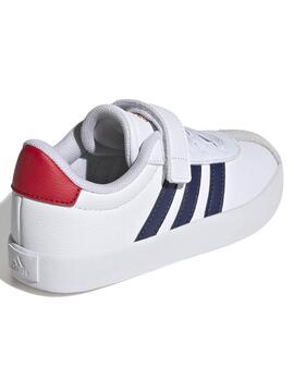 Zapatilla Adidas VL Court Blanco/Azul/Rojo Jr