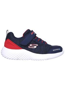 Zapatilla Skechers Bounder WP Azul/Rojo Jr