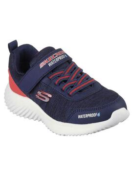 Zapatilla Skechers Bounder WP Azul/Rojo Jr