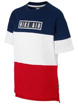 Anual salir Medición Camiseta Nike AIR Marino/Rojo Niño