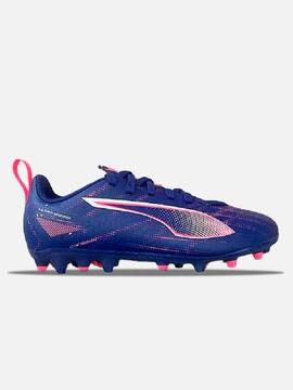 Bota Futbol Puma Ultra5 MG Azul/Coral Jr