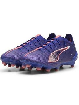 Bota Futbol Puma Ultra5 MG Azul/Coral Jr