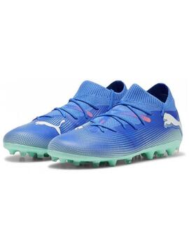 Bota Futbol Puma Future7 Match MG Azul/Verde Jr