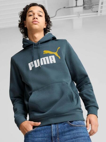 Sudadera Puma Big Logo M Azul Amarillo