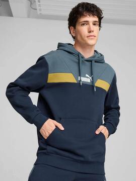 Sudadera Puma Power Colorblock M Azul/Amarillo