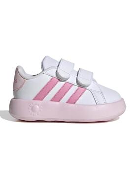 Zapatilla Adidas Grand Court 2  Blanco/Rosa Bebe