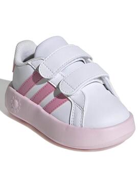 Zapatilla Adidas Grand Court 2  Blanco/Rosa Bebe