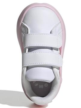 Zapatilla Adidas Grand Court 2  Blanco/Rosa Bebe