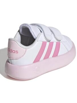 Zapatilla Adidas Grand Court 2  Blanco/Rosa Bebe