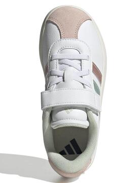 Zapatilla Adidas VL Court 3 Blanco/Rosa Jr