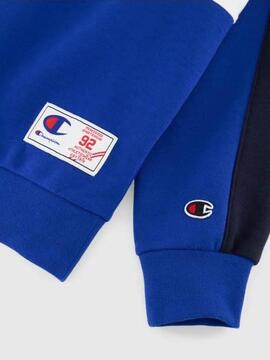 Chandal Champion Logo Azul/Gris Jr