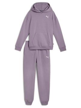 Chandal Puma Suit Fleece Morado Jr