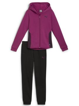 Chandal Puma Sweat Suit Magenta Jr