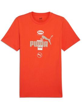 Camiseta Puma Power Graphic M Naranja